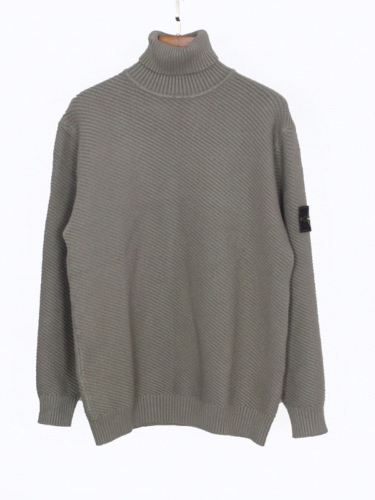 Stone Island Twill Turtleneck Sweater Loose Fit for Men and Women