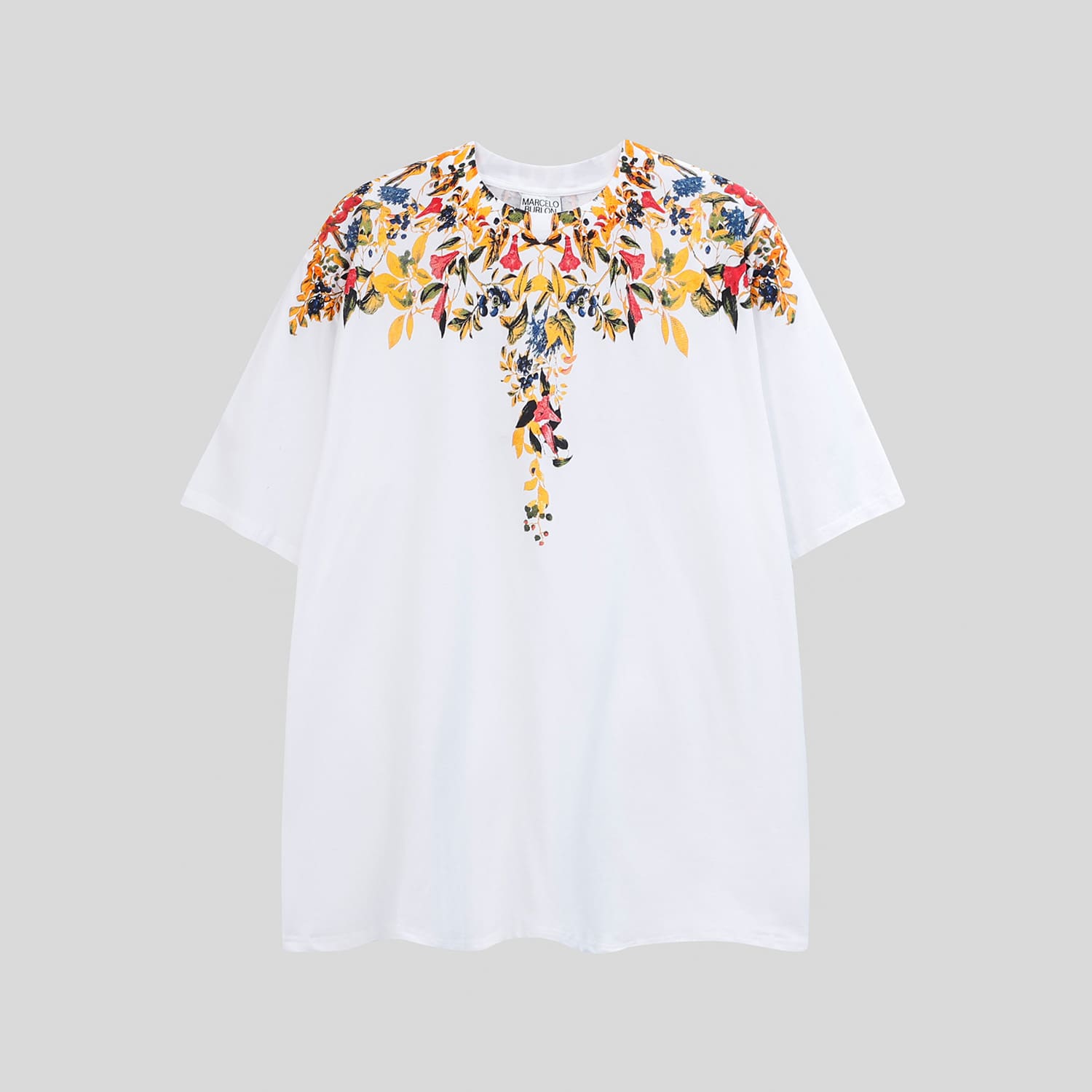 Marcelo Burlon Python Lion’s Head Feather T-Shirt Summer Couple Wear