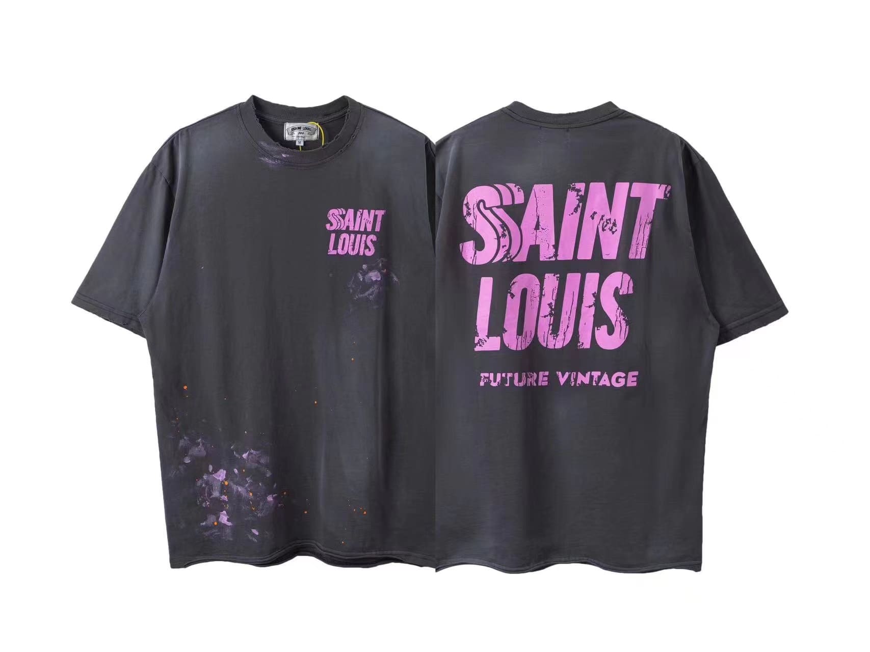 saint L**is hot drill vintage washed vtg short sleeve t-shirt for men