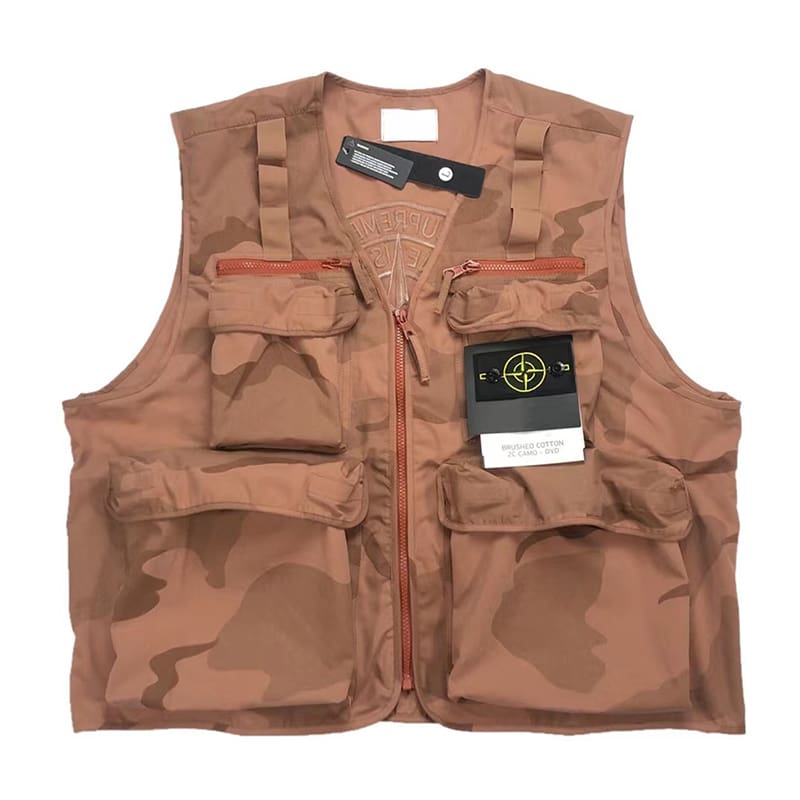 stone island S*p multi-pocket camouflage tactical workwear vest