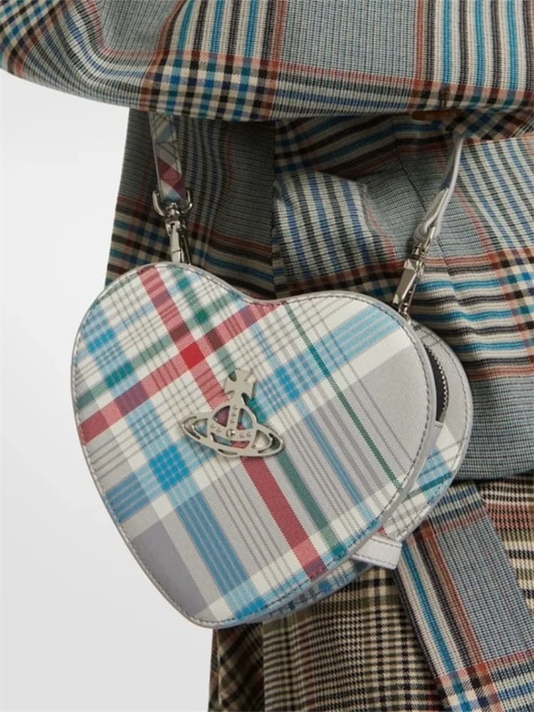 Vivienne Westwood Crocodile Pattern Baguette Shoulder Bag Saturn Chain Design