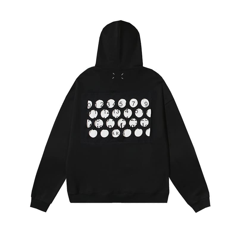 ma*s*n Ma*i*la mm6 digital print loose hoodie for men and women