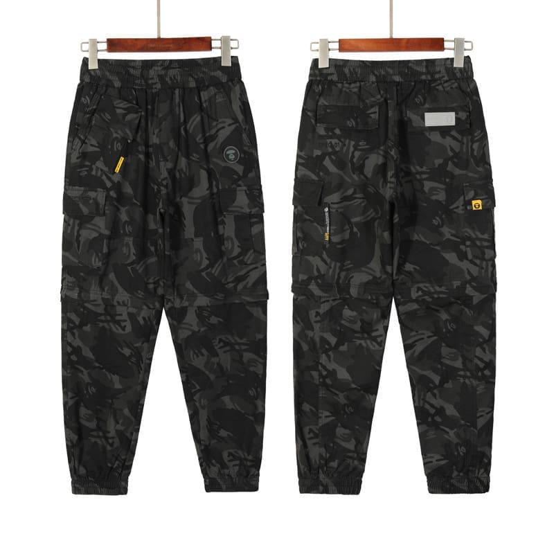 AAPE Ape Head Camouflage Multi-Pocket Workwear Pants for Men and Women