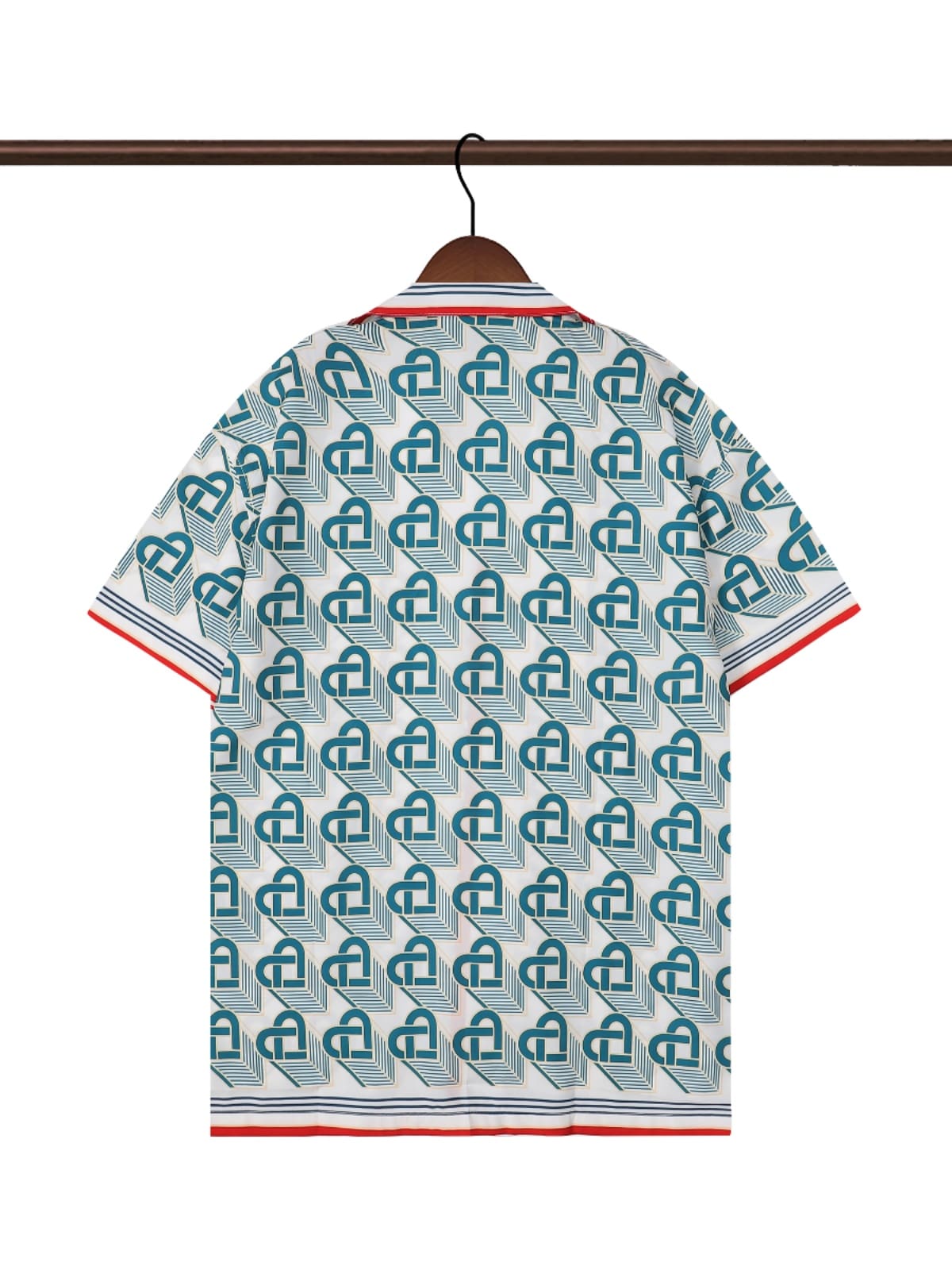 Casablanca Logo Love Full-Print Sports Casual Short Sleeve Shirt for Men and Women