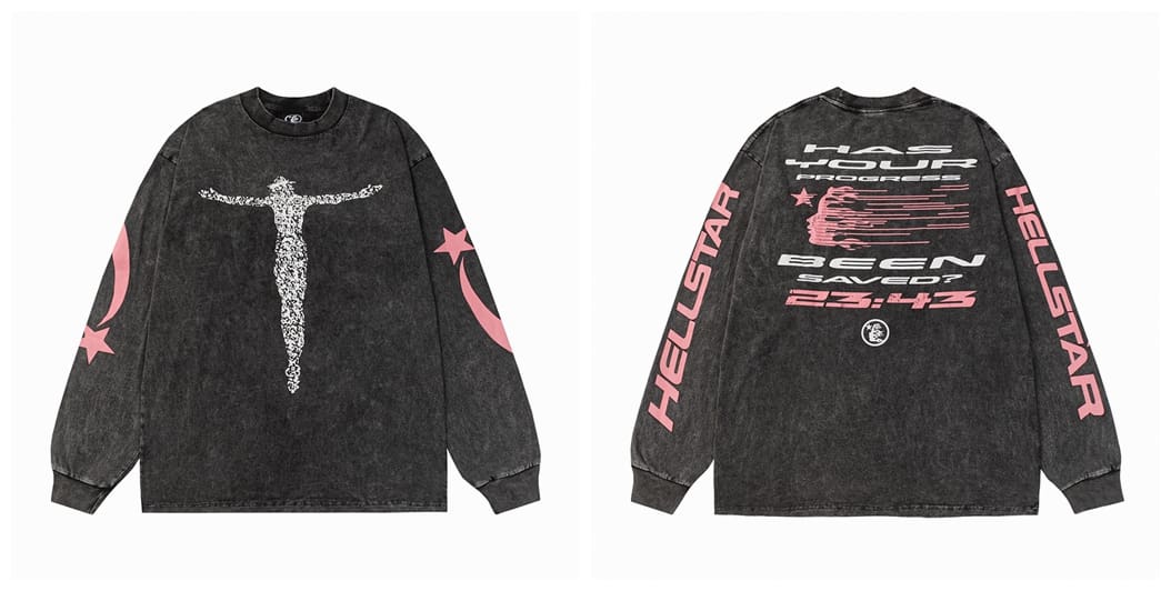 H*lst*r european and american high street fashion hip hop fashion brand men’s and women’s printed loose cotton crew neck bottoming shirt long sleeve t-shirt ins