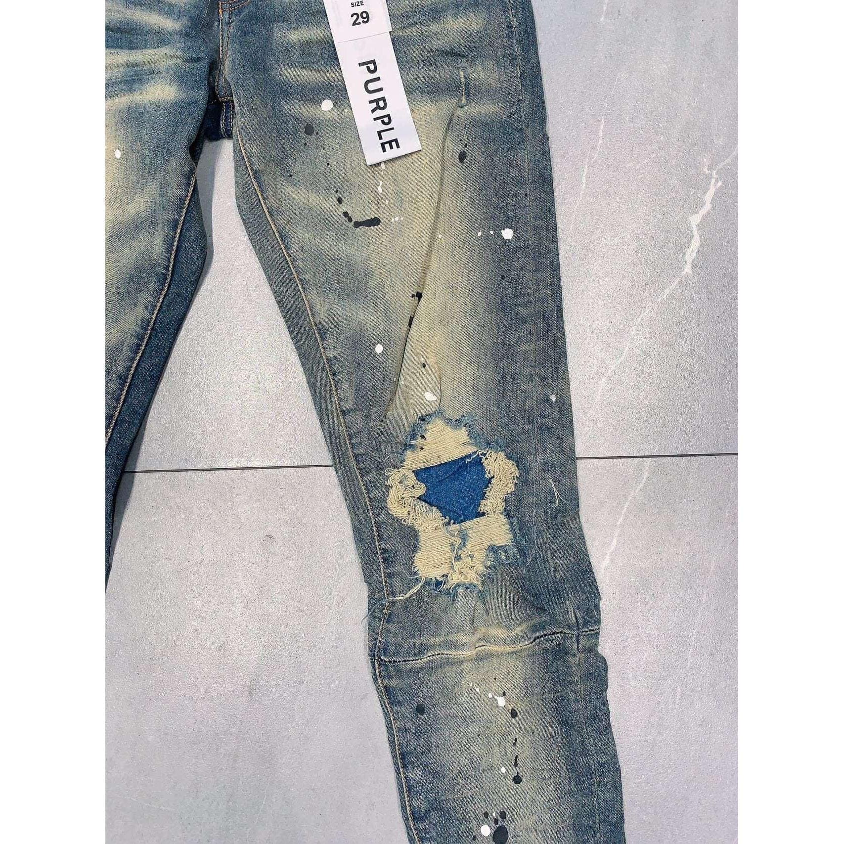 pu*re b*and mud yellow washed high street jeans
