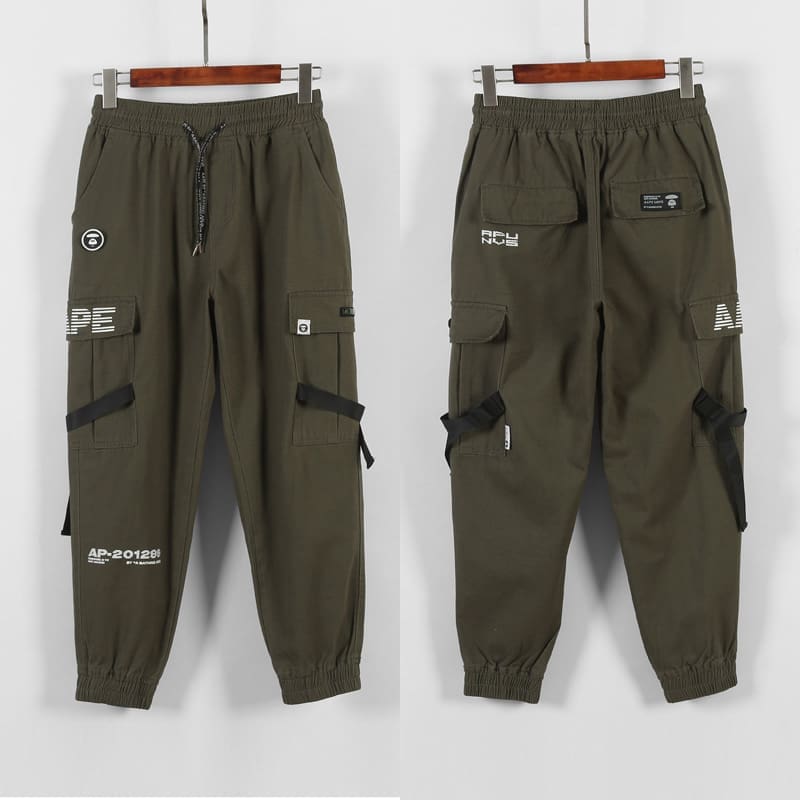 AAPE Ape Head Camouflage Multi-Pocket Workwear Pants for Men and Women