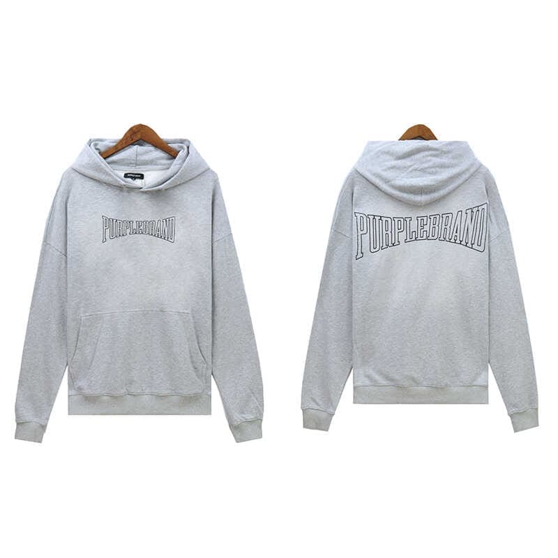 pu*re b*and hooded sweater distressed logo print washed hoodie