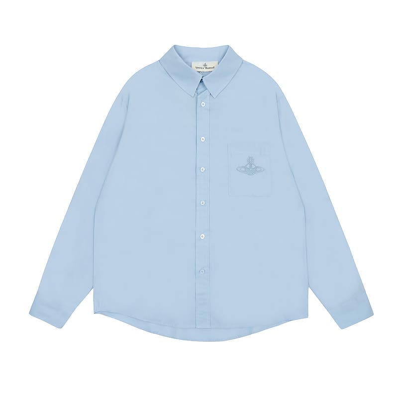 Vivienne Westwood Embroidered Loose All-Match Long-Sleeved Casual Shirt