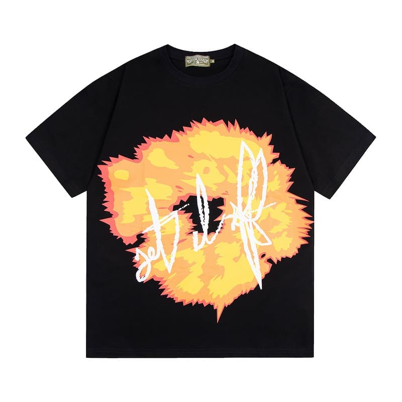 Denim Tears Hip Hop Pure Cotton Short Sleeve T-Shirt for Men and Women