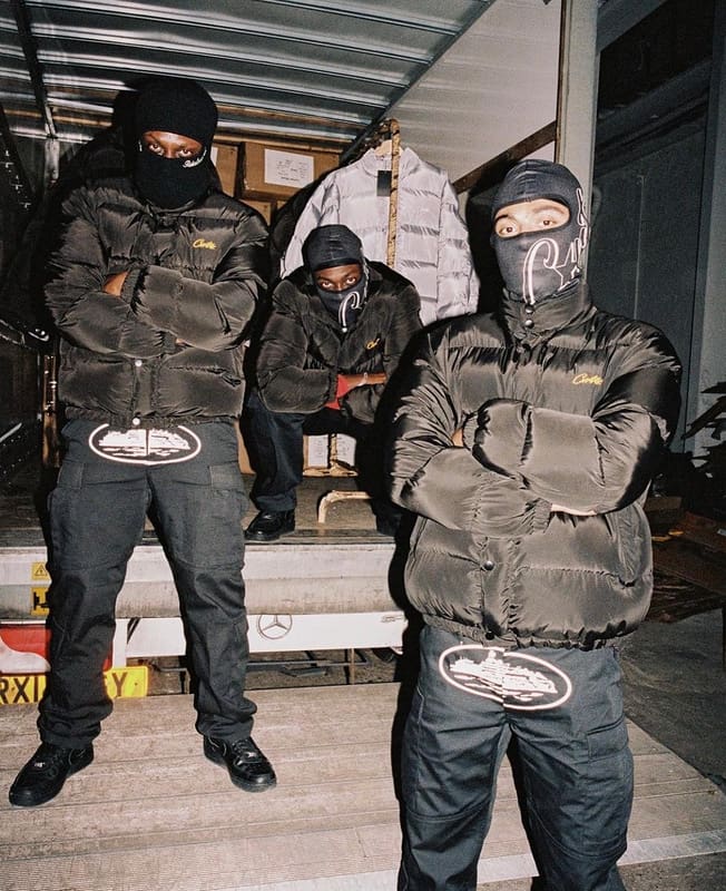 Corteiz Embroidered Thick Stand Collar Cotton-Padded Coat for Men