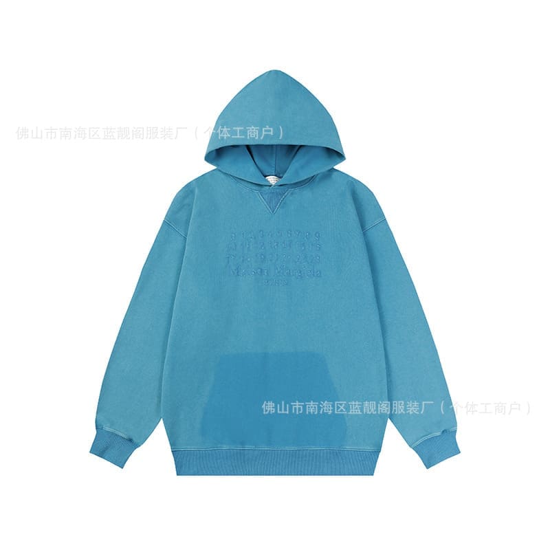 ma*s*n Ma*i*la mm6 washed-out hooded sweater for men and women