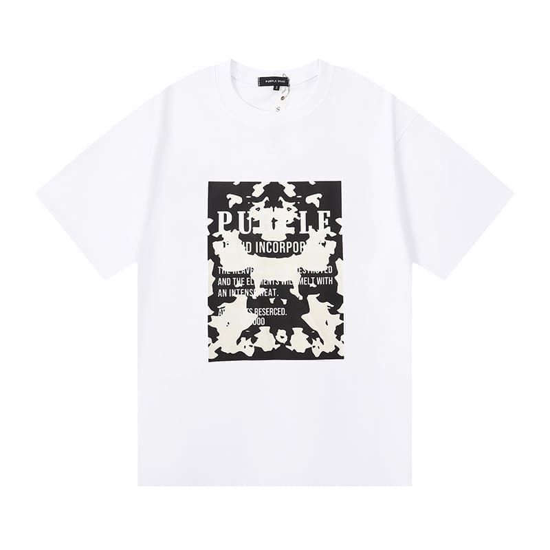 vlone fog pu*re b*and oil painting print t-shirt for men