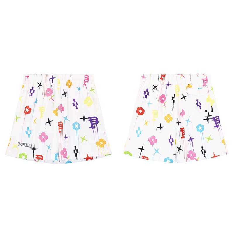 vlone fog pu*re b*and printed shorts lightweight beach pants