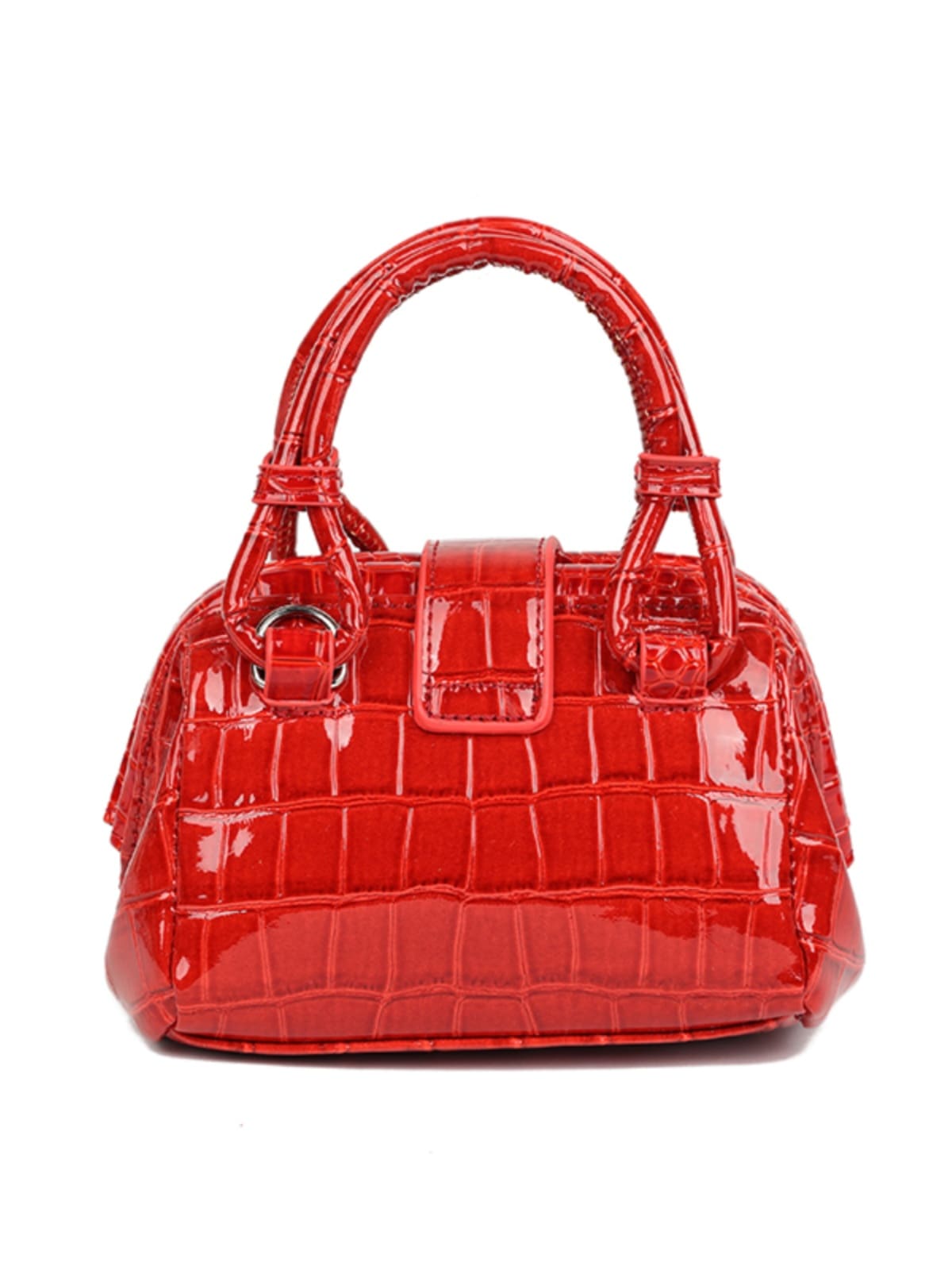 Vivienne Westwood Crocodile Pattern Red Chain Small Square Bag for Women
