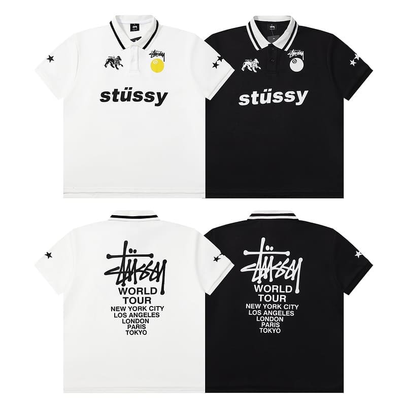 Stussy Dragon Year Limited Contrast Color Polo T-Shirt