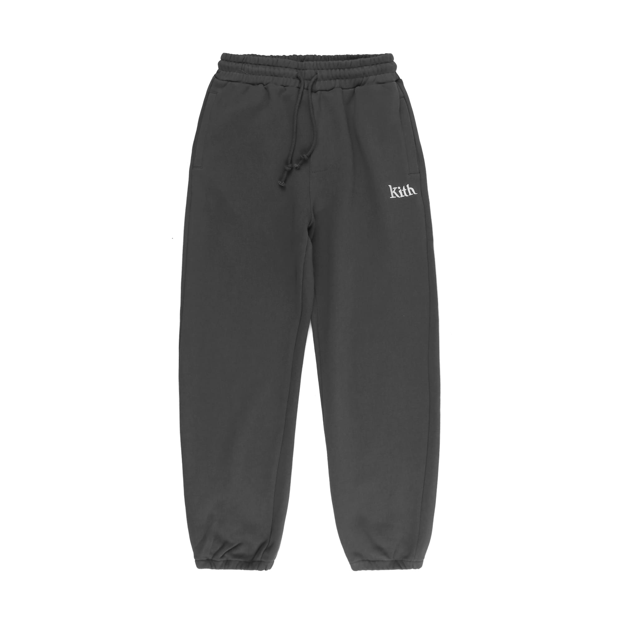 kith autumn and winter leisure sweatpants cotton terry thickened fleece-lined men and women couple warm ankle-tied sports trousers