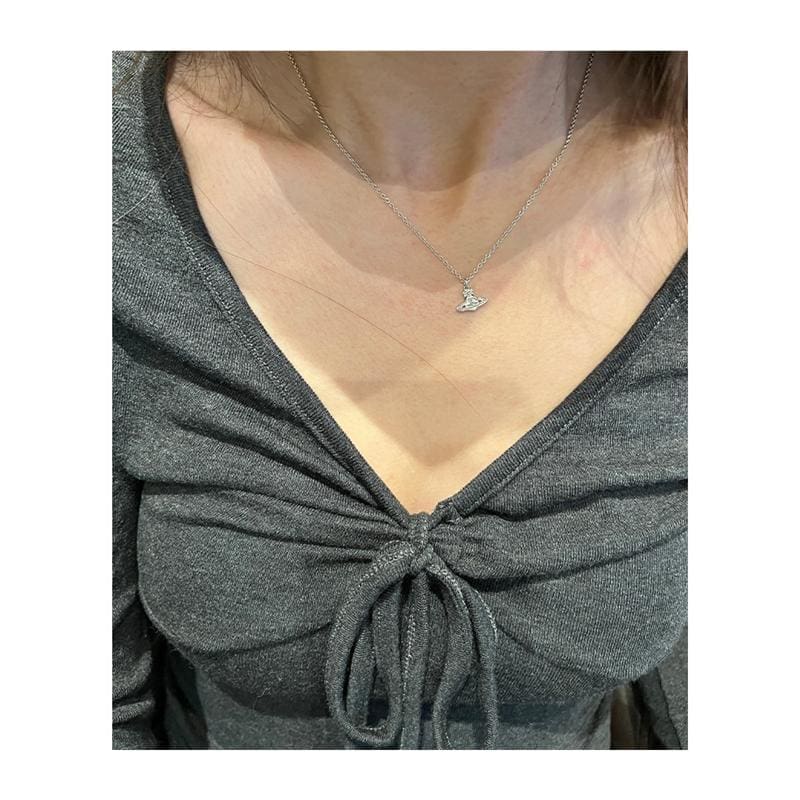 Vivienne Westwood OSLO Mini Saturn Necklace and Stud Earrings 925 Silver