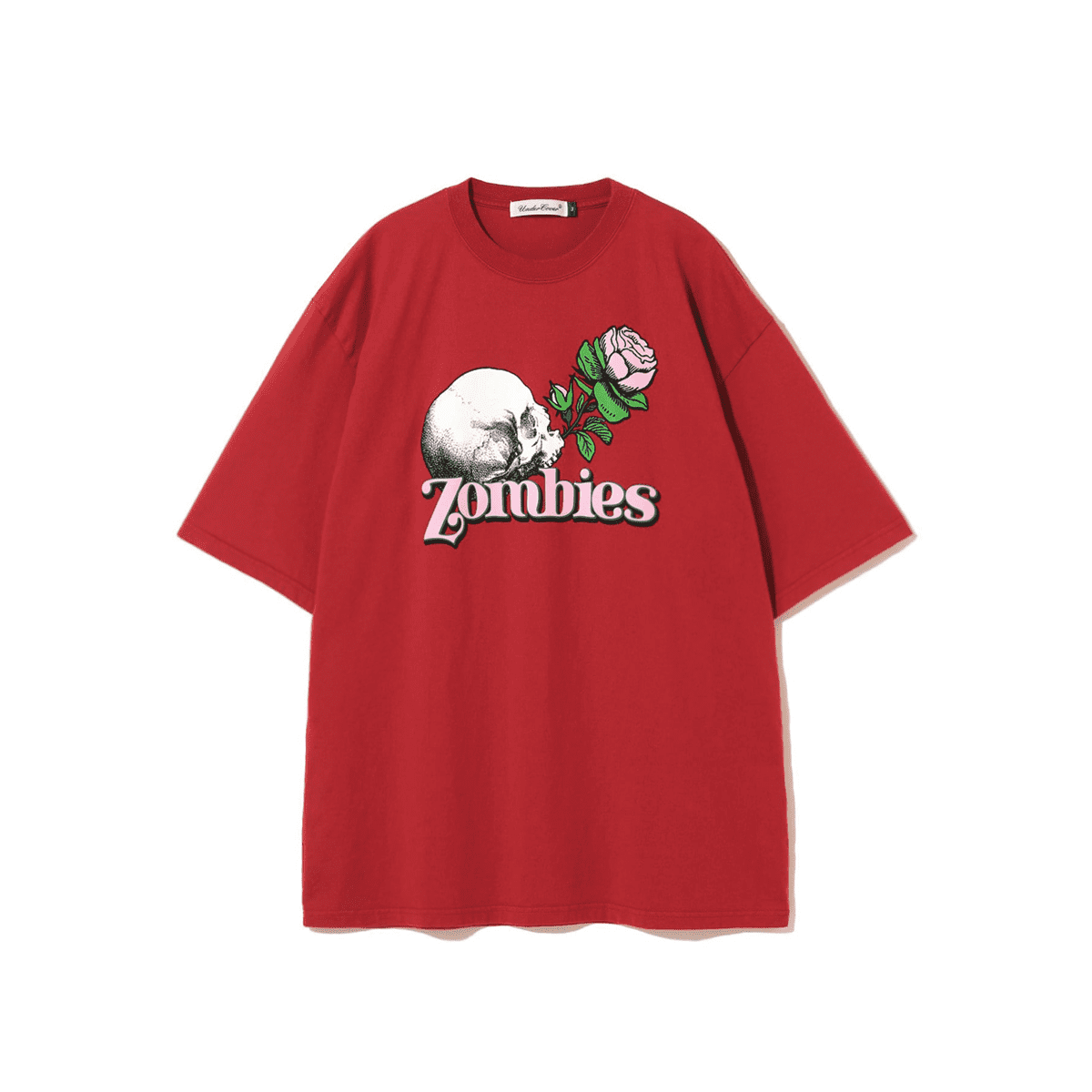 Undercover Zombie Tide Washed Print Loose Short Sleeve T-Shirt for Men and Women