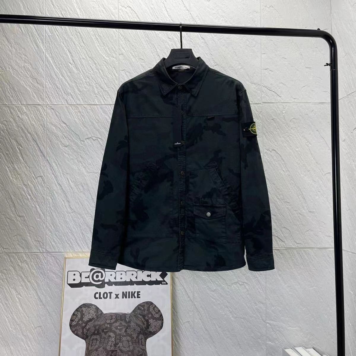 Stone Island Camouflage Shirt Coat Loose Fit Autumn Fashion
