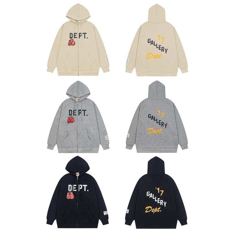 Gallery Dept Boxing Glove Printed Hooded Cardigan Sweater 24FW