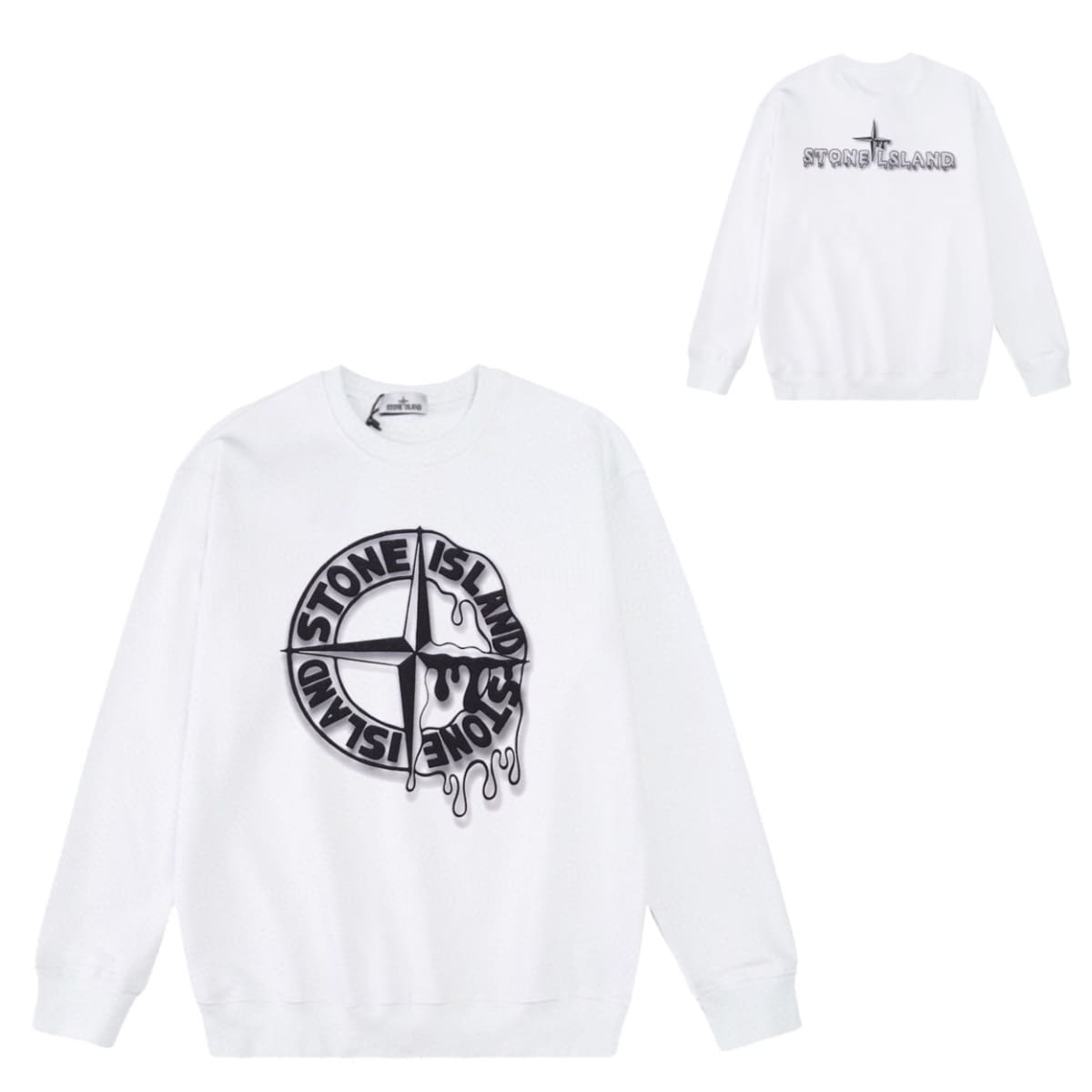 Stone Island Compass Logo Long Sleeve Minimalist Sweater