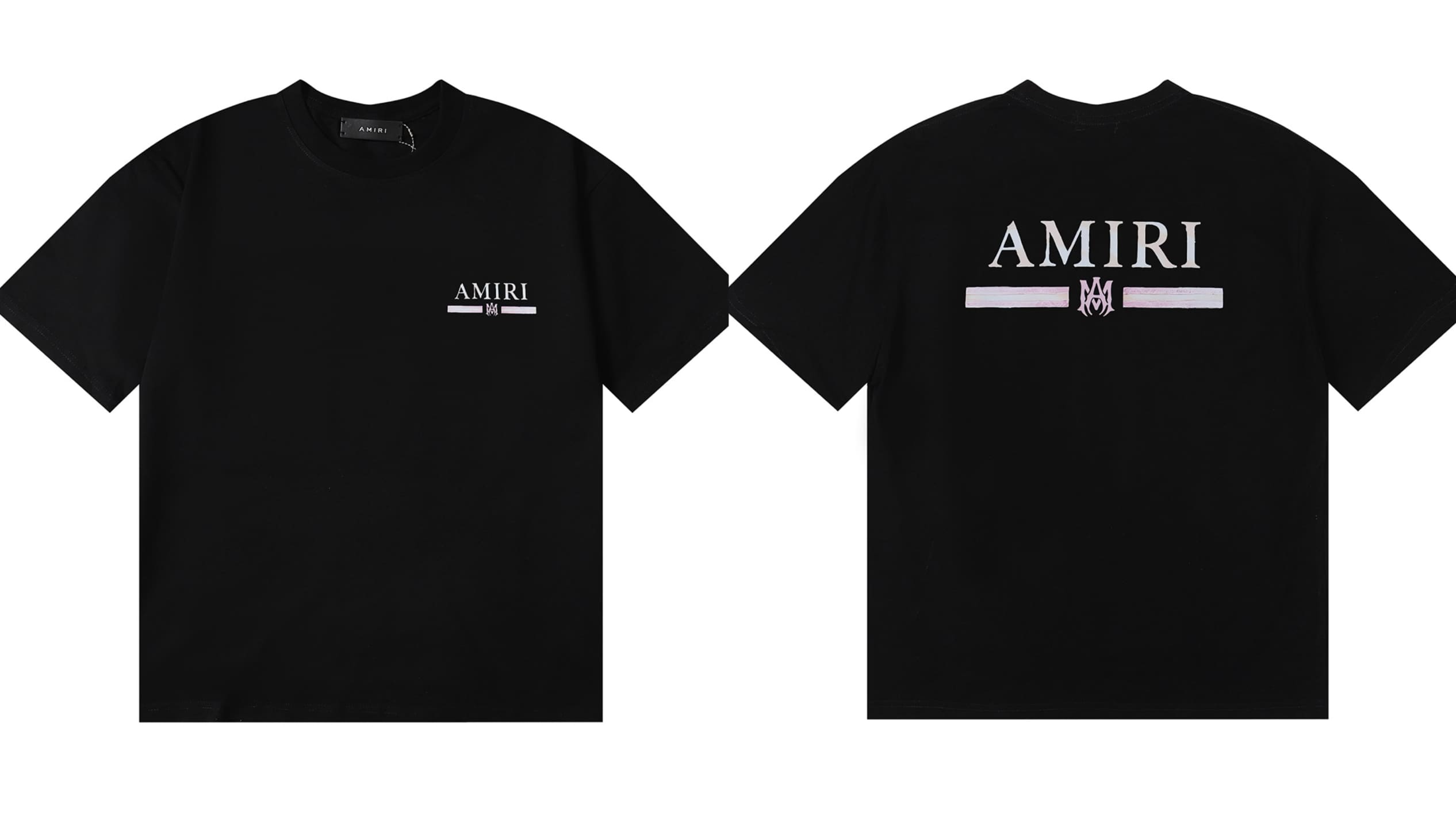 Amiri Fashion Solid Color High Street T-Shirt Retro Loose Fit 2