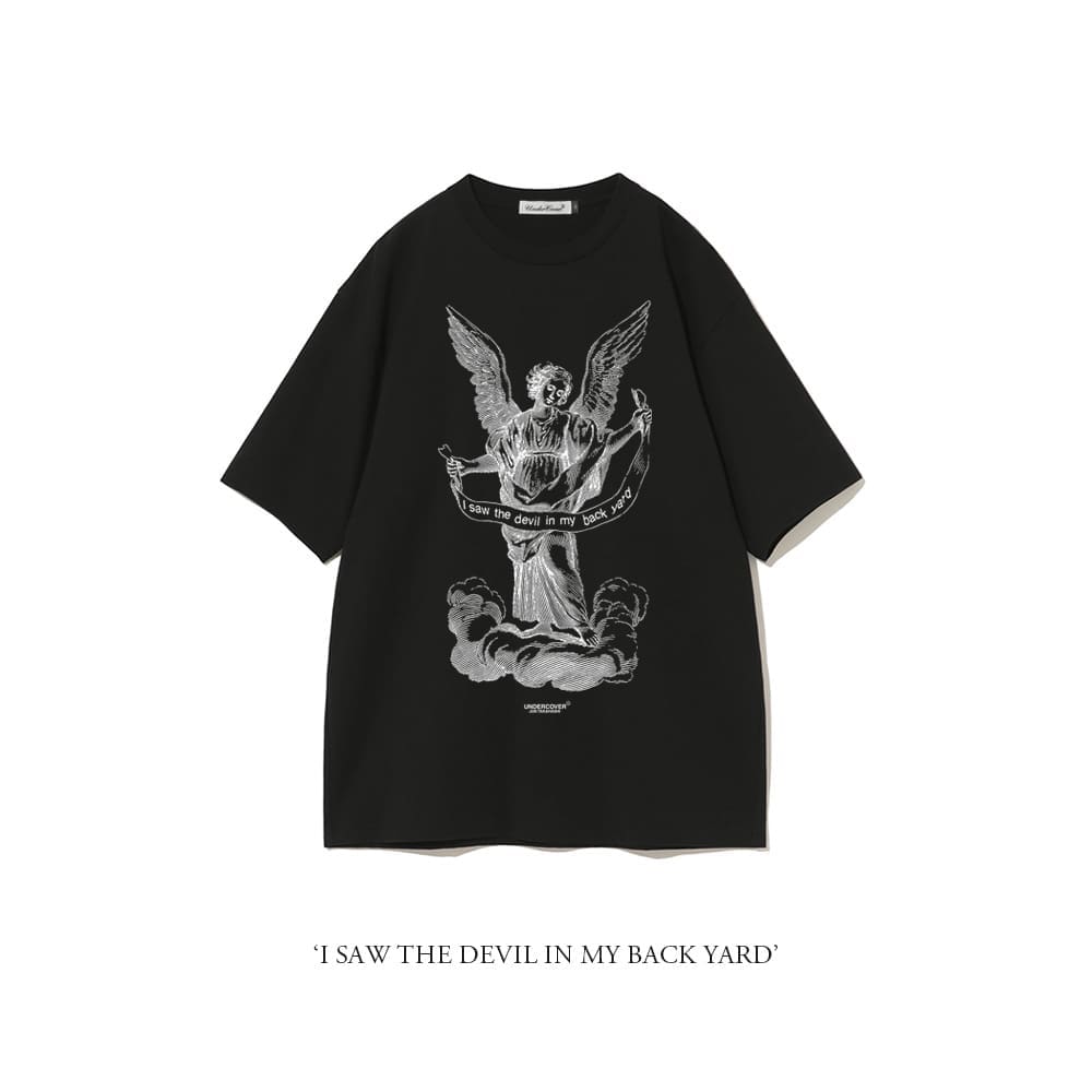 Undercover Goddess Angel Wings Devil Print Vintage T-Shirt for Men and Women