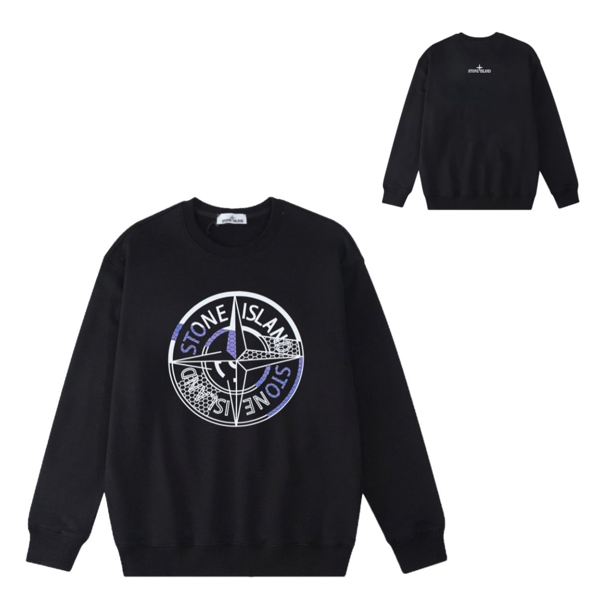 Stone Island Compass Logo Long Sleeve Minimalist Sweater