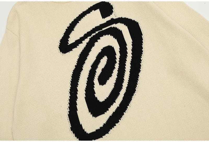 Stussy Mosquito-Repellent Pattern Jacquard Knit Sweater