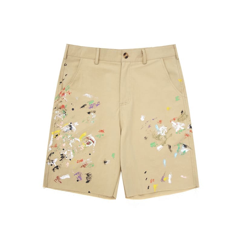 Gallery Dept Cargo Shorts American High Street Paint-Splattered Graffiti Men’s Loose Casual Shorts