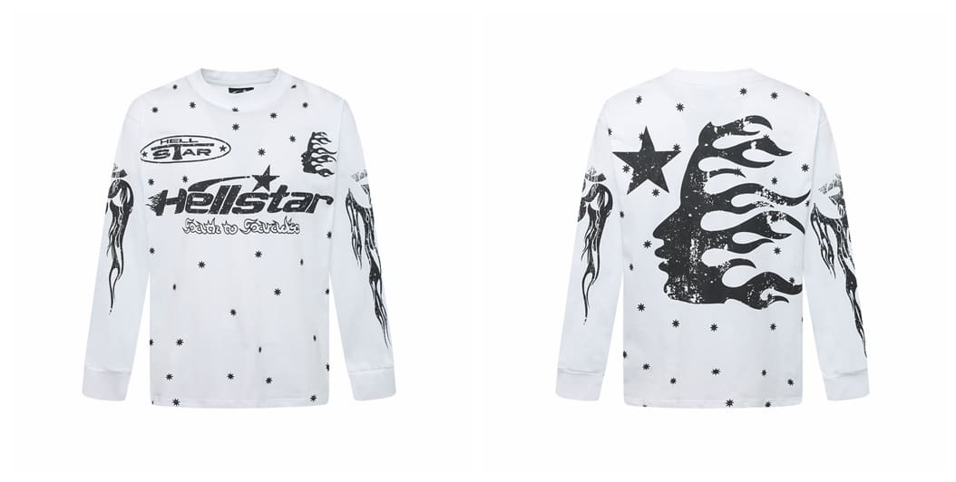 H*lst*r european and american high street fashion hip hop fashion brand men’s and women’s printed loose cotton crew neck bottoming shirt long sleeve t-shirt ins