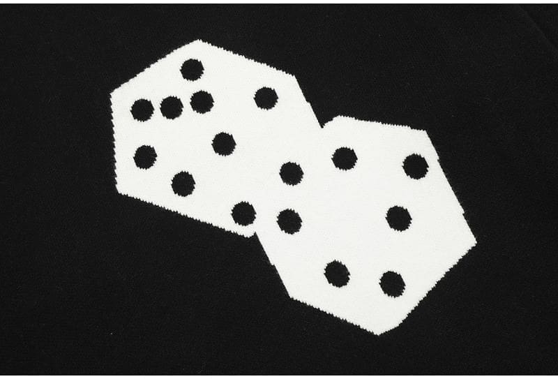 Stussy Dice Jacquard Round Neck Sweater for Men and Women