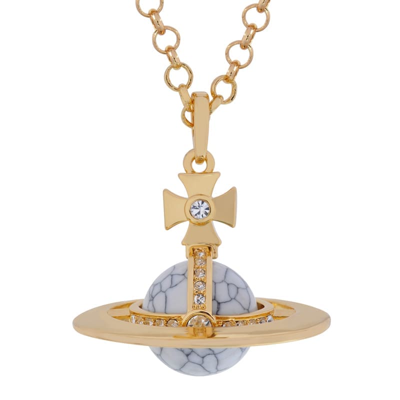 Vivienne Westwood Saturn Large Three-Dimensional Planet Necklace Classic Style