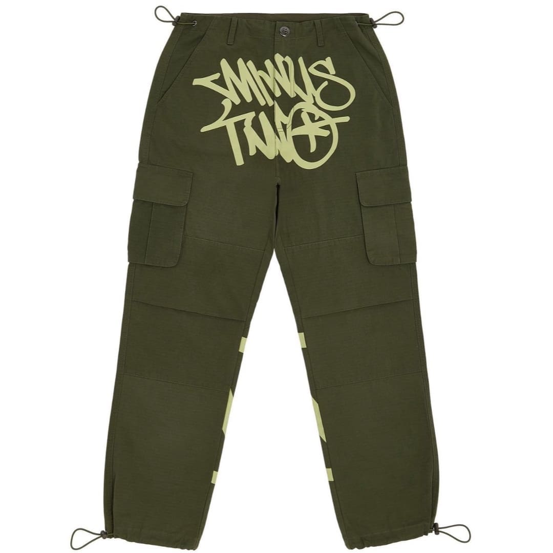 Minus Two Cargo Pants Casual Straight-Leg Loose Fit Hip Hop Star Style D