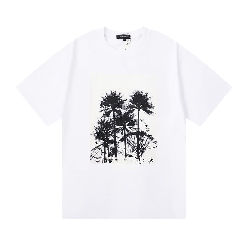 pu*re b*and loose cotton t-shirt round neck short sleeves for men