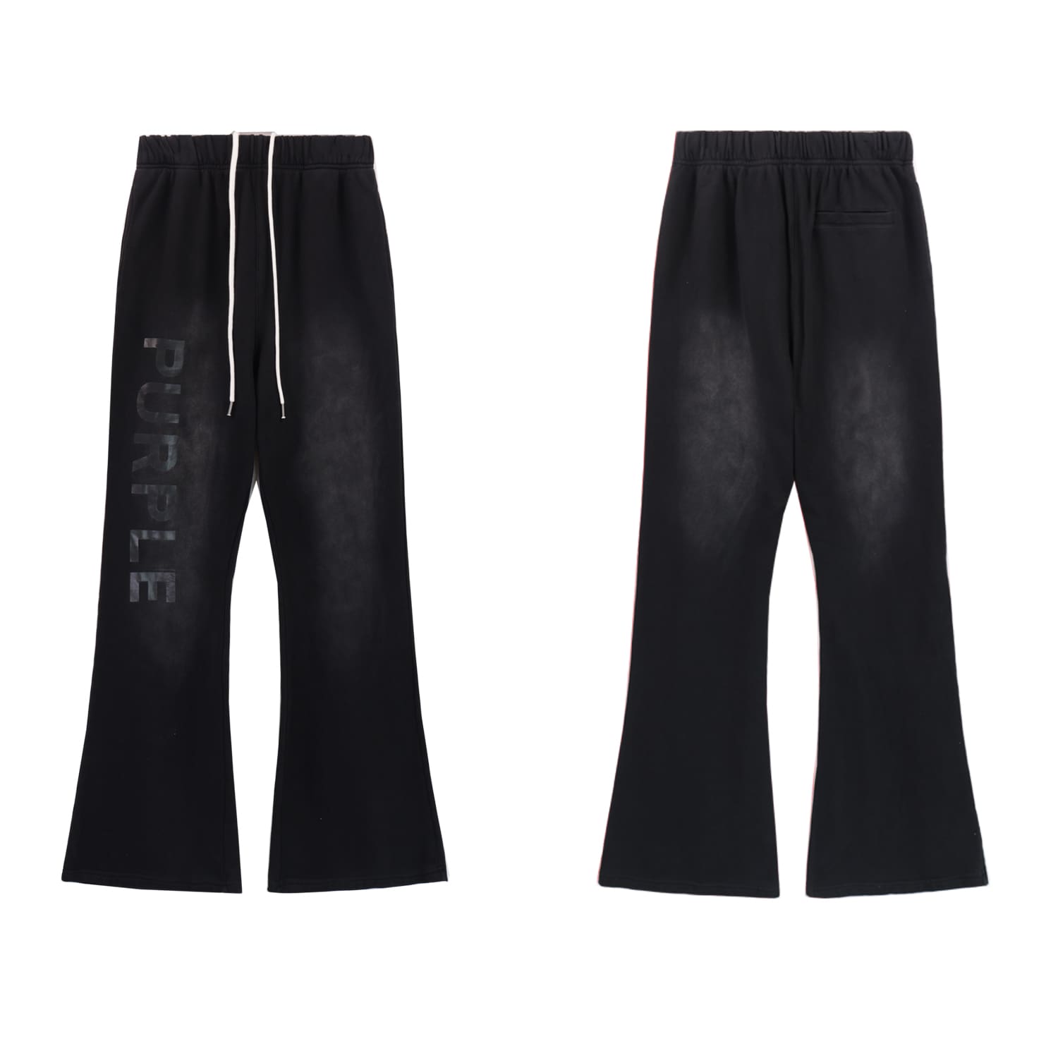 pu*re b*and creative logo print washed hooded sweater high street style