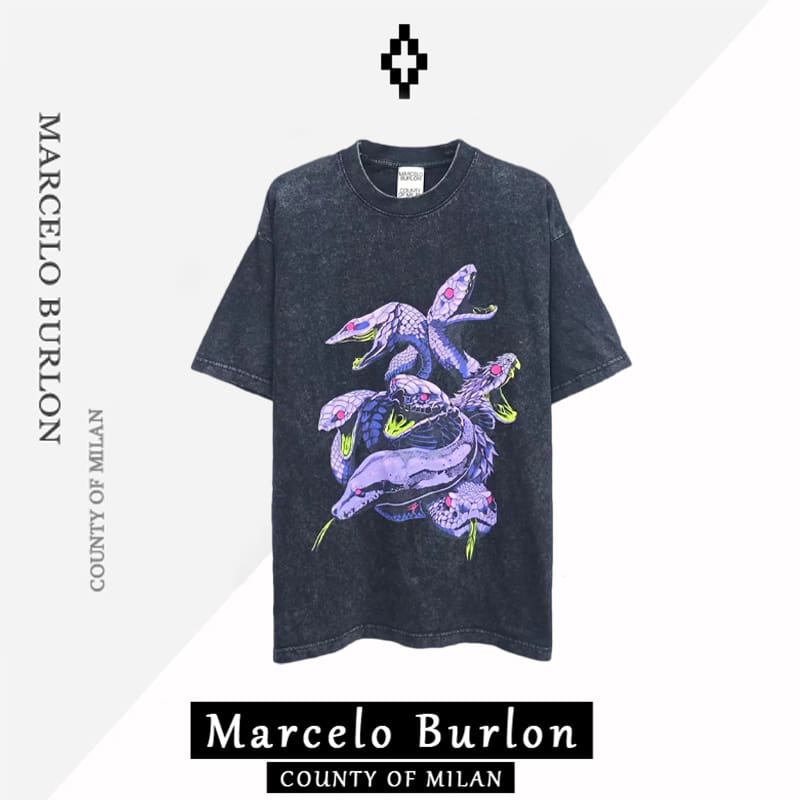Marcelo Burlon MB wings washed and worn short sleeve