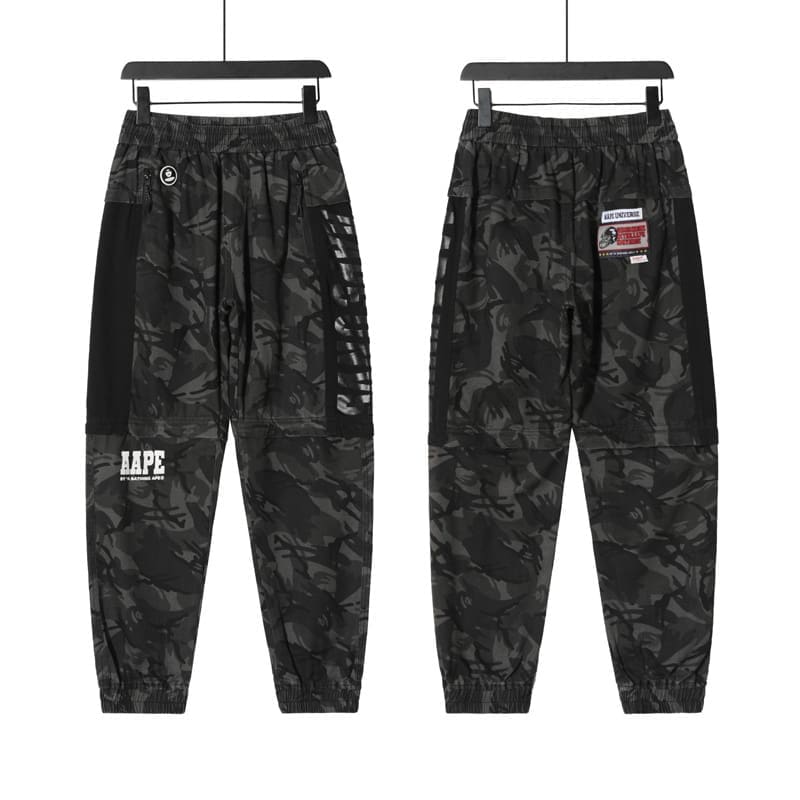 AAPE Ape Head Camouflage Multi-Pocket Workwear Pants for Men and Women