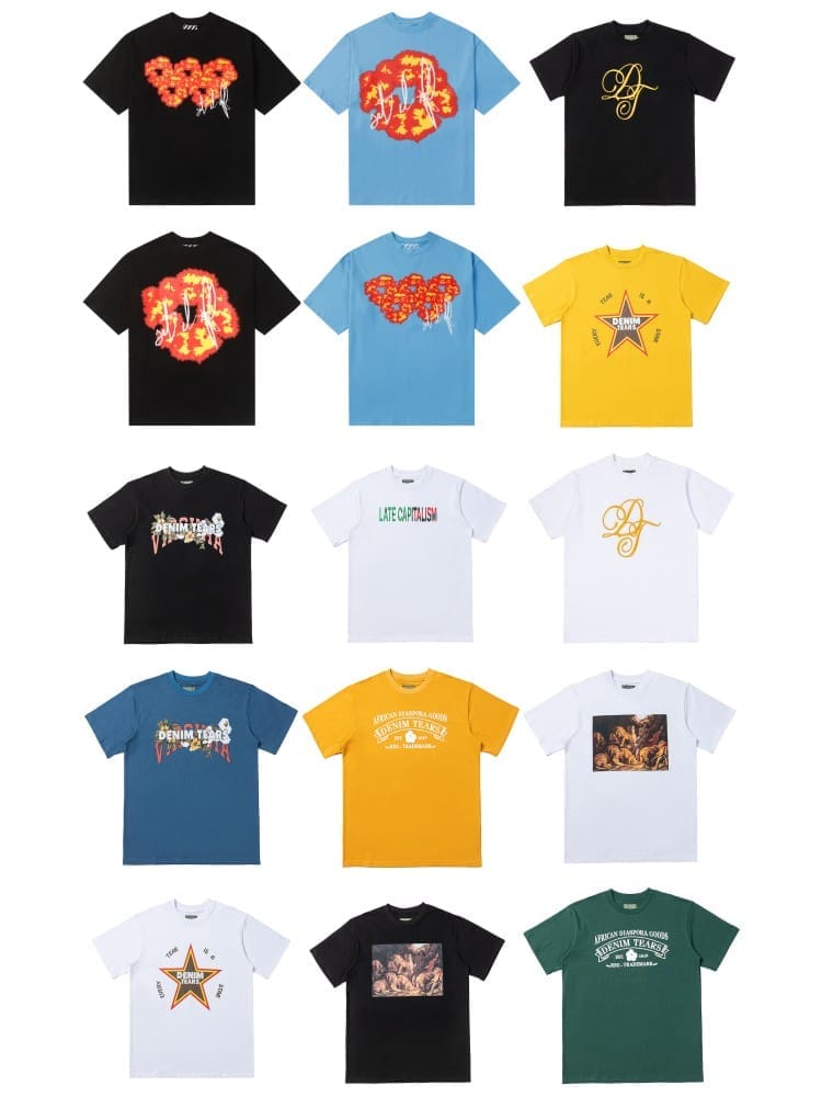 Denim Tears Oil Painting T-Shirt for Spring and Summer