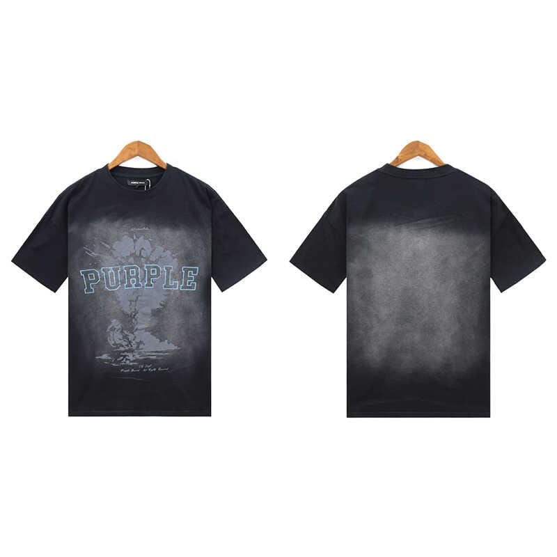 pu*re b*and washed dark short sleeve t-shirt high street loose fit