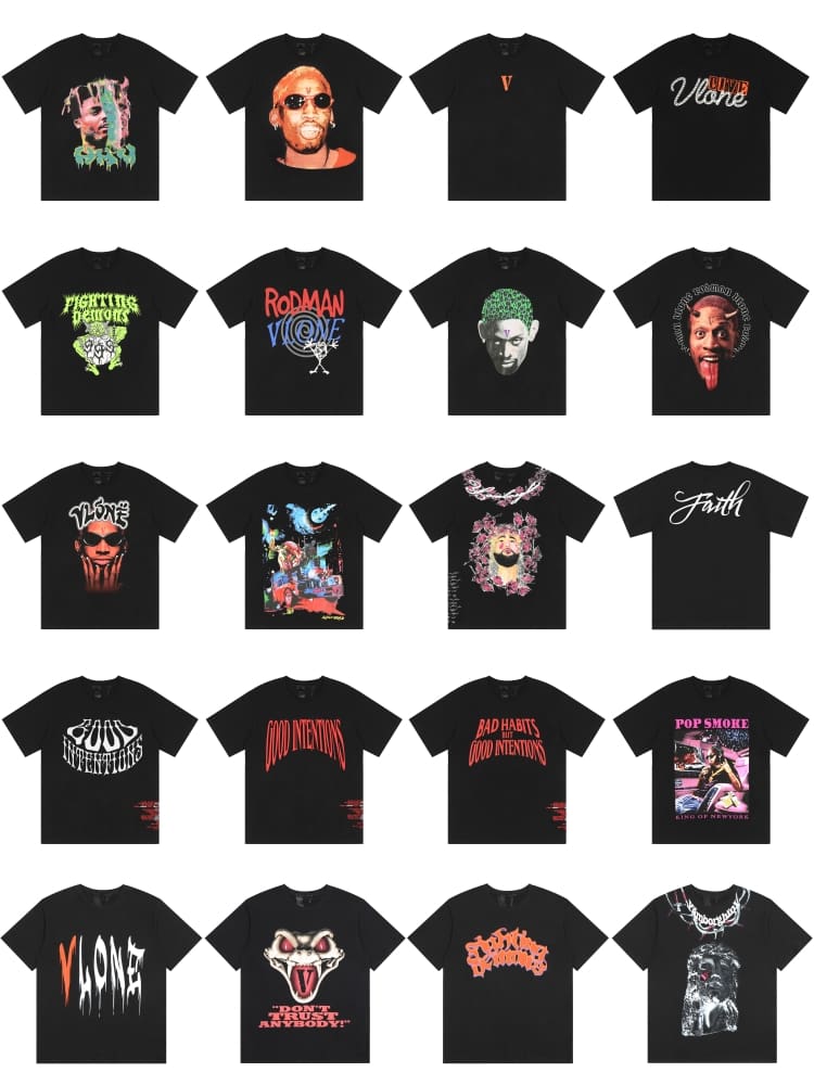 VLONE Big V Short Sleeve T-Shirt Casual High Street Summer Wear