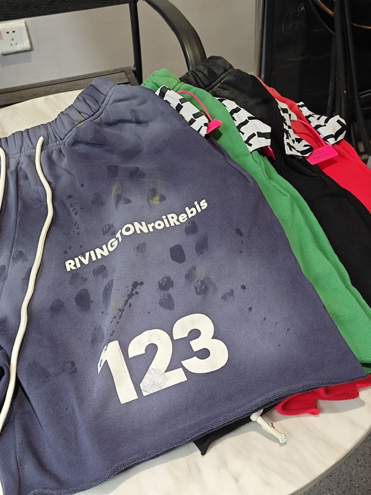 RRR123 Graffiti VTG Washed Sports Shorts for Men and Women