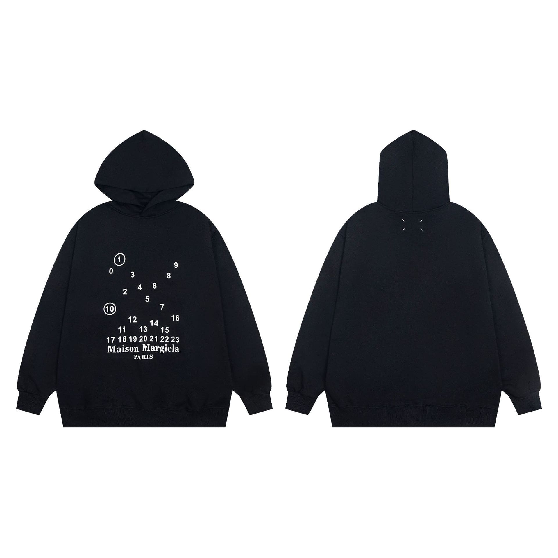 ma*s*n Ma*i*la mm6 terry hoodie sweater for men and women
