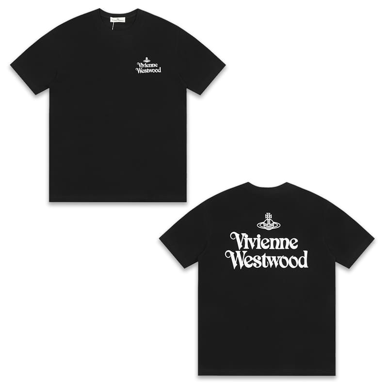 Vivienne Westwood Splash-Ink Embroidery Star Print Loose T-Shirt Half Sleeve