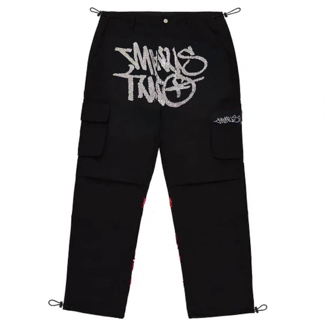Minus Two Cargo Pants Casual Straight-Leg Loose Fit Hip Hop Star Style C