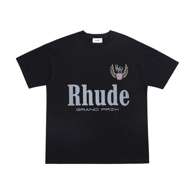 High Street Loose Oversized American Fashion Brand RHUDE Printed Short Sleeve T-Shirt for Couples