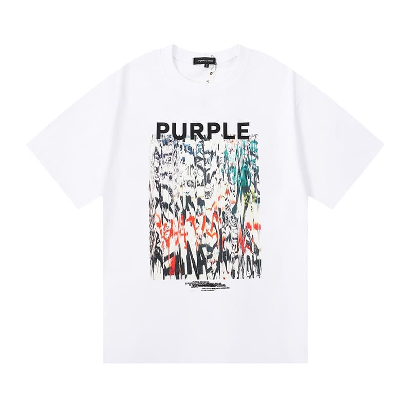 vlone fog pu*re b*and oil painting print t-shirt for men