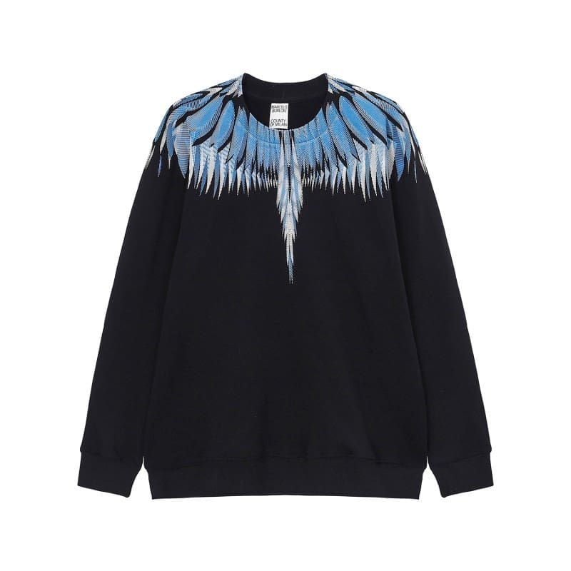 Marcelo Burlon Colorful Feather Wings Sweater Lightning Blade Hoodie A