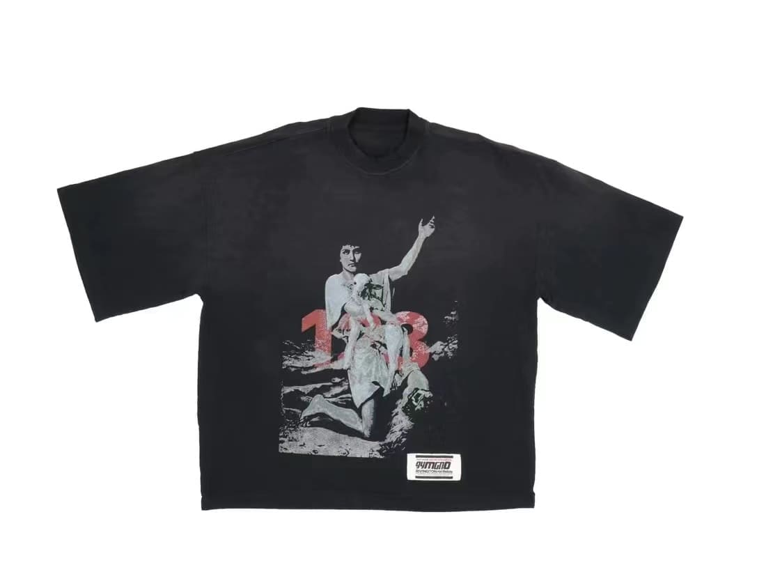 RRR123 GymGnostic David Tai Portrait Printed Washed T-Shirt